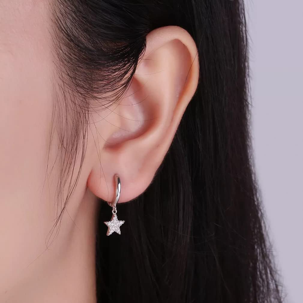 Orecchini a Cerchio a Forma di Stella S Orecchini a Cerchio Piccolo per Regalo di Gioielli di Compleanno per Donne Household faucets