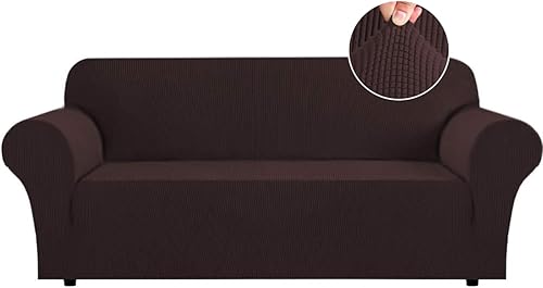 Miniatura 65 de Funda elástica para sofá Flamingo P de alto estiramiento, funda antideslizante para sofá de 3 cojines, protector lavable para muebles con mascotas