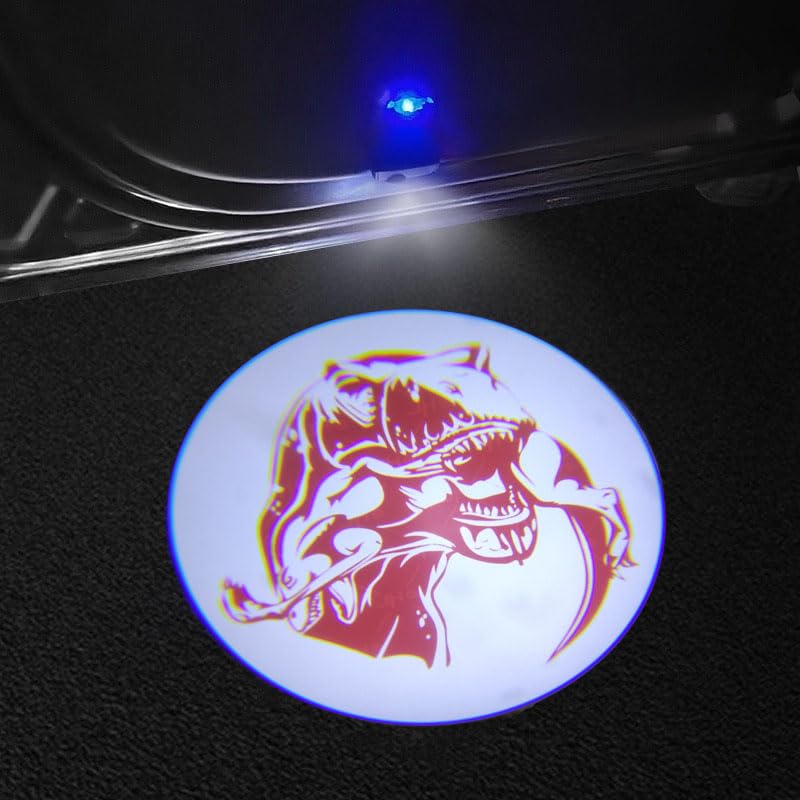 PKLJ ASVBU T-Rex Eating Raptor Door Projector Laser Welcome Lamp Ghost Shadow Courtesy Puddle Light for TRX (Pack of 2)