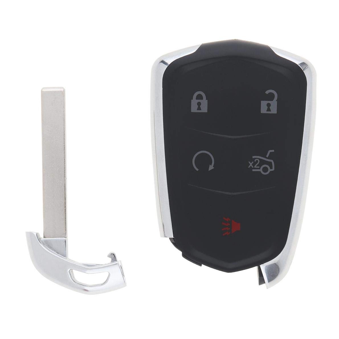 Black 5 Buttons Keyless Entry Replacement Car Key Remote Fob Shell Case Cover for Cadillac ATS CT6 CTS SRX XT5 XTS