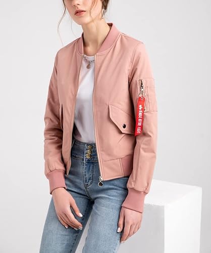 JMSUN Casaco Feminino Jaquetas feminina com zíper e gola mais jaqueta de bolso térmica de algodão