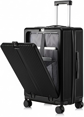 Mala De Viagem 10kg Rodas 360° Mala De Bordo (PRETO)