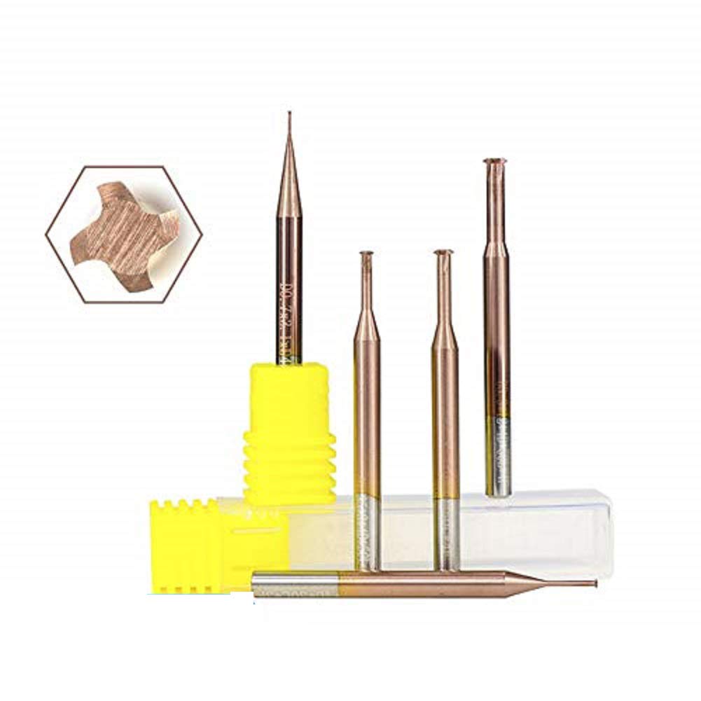 1Pc Ticn Beschichtung Gewindefräser P0.25-P0.8 Einzelgewindefräser Hartmetall-Fräser,P0.5*D2.35*D4*8 * 50L