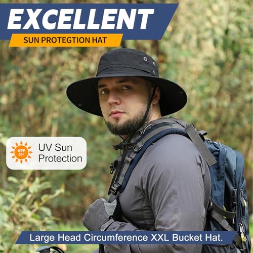 Chapeau de soleil pour la pêche et la randonnée chapeau homme réglable - 2
