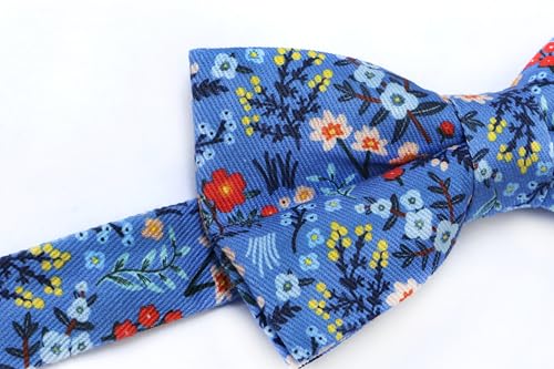 Image of Colorful Fun Pattern Pre-Tied Bow Tie Mens Floral Space Adjustable Bowtie