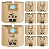 10 Pack DXVA25-4040 Vacuum Bags for DEWALT 4 Gallon Wet/Dry Vacuum, Disposable Shop Vac Bags, Dust Collection Bag Replacement