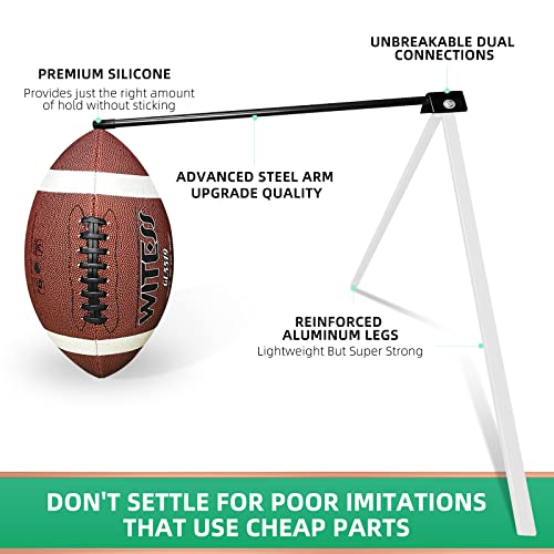 Ynszas 𝙉𝙀𝙒 Football Kicking Tee, Portable Field Goal Kicking Holder Stand, Kickoff Tee Compatible With All Football Sizes, Football Training Practice Equipment For Adult & Youth(White) #TOP2