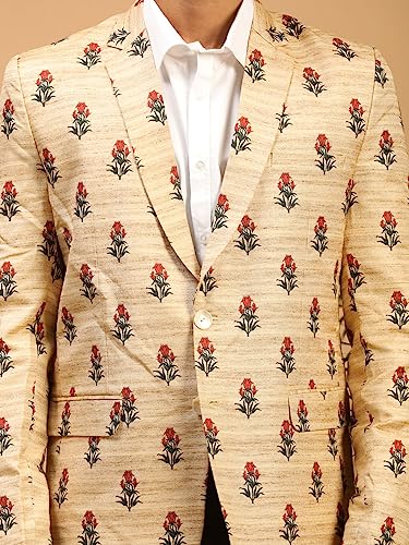 Image of VASTRAMAY Men's Light Brown Blazer VASMCT011 42