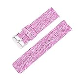 EDVTK35 12mm 14mm 16mm 18mm 20mm 22mm Cinturino in tela di nylon compatibile con Samsung Galaxy Watch 3 42mm 46mm Active 2 Gear S2 S3 cinturino da polso(Rose red,20mm)