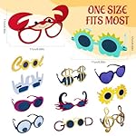 24 Funny Hats and Glasses For Photo Booth Props, 12 Assorted Crazy Party Hats, 12 Funny Party Sunglasses, Novelty Hat, Dress Up Costume Hat Accessories, Silly Hats & Novelty Glasses for Adults - Image 4