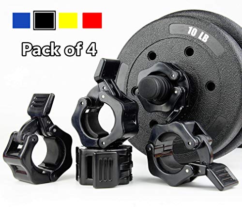 1 Inch Quick Release Dumbbell Clamps 1'' Standard Barbell ABS Spinlock Weights Bar
