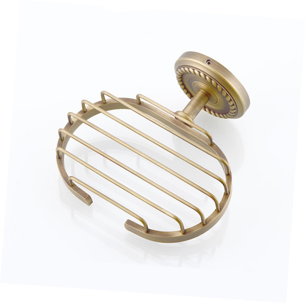 Portasapone da Parete in Ottone Oro Design a Rete e Viti Nascoste