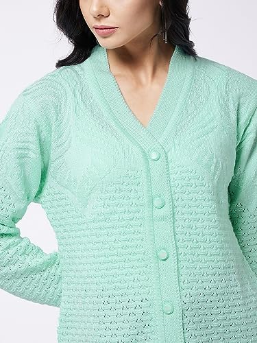 Image of Modeve Self Print Long Sleeves Winter Sweaters for Women||Winterwear||
