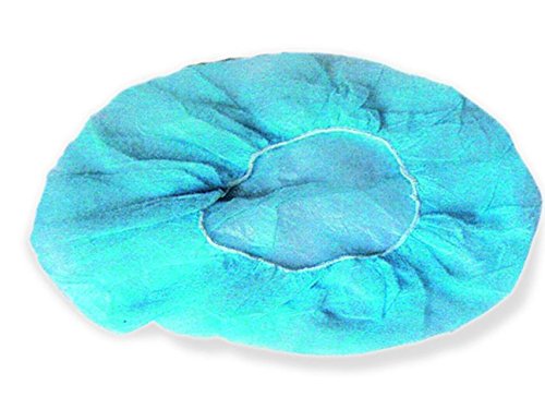 Gima - Cuffia Buffant in Tessuto PPSB, Monouso, Colore Azzurro, con Fascia Elastica, Taglia Media 21'', 10 Confezioni da 100 pz, 1000 cuffie.