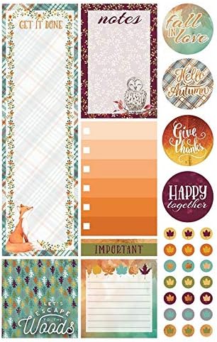 Miniatura 3 de Paper House Productions STPL-0016 Autumn Woods - Kit de calcomanías semanales para planificador, paquete de 3, 3 unidades
