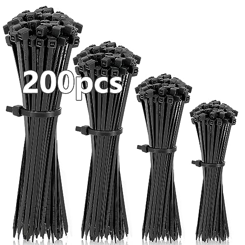 Caiery 100 Stück Große Kabelbinder 450x10mm | UV-beständig Mit 100kg Zugfestigkeit | Schwarz Für Industrie & Garten