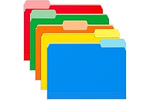 Jyusmile Colored File Folder, an Assortment of Vibrant Hues for Filing Efficiency