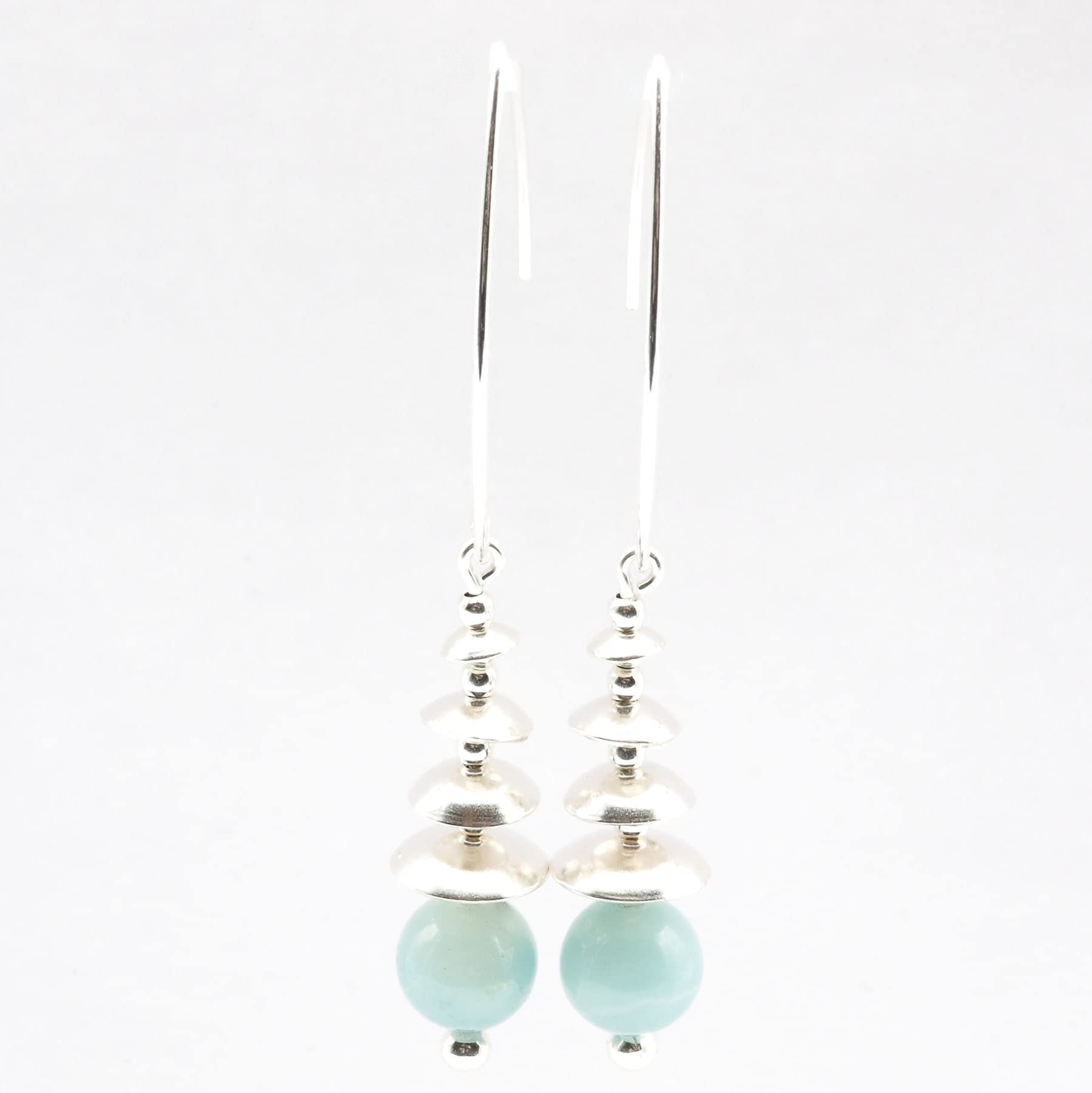 Pendientes Amazonita y Plata 925