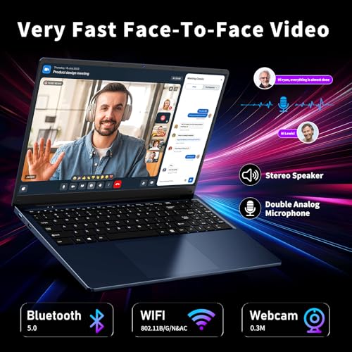 Image of NAIKLULU Gaming Laptop,Window 11 Pro Laptop Computer,16 Inch Lap Top, N150 (Up to 3.6GHz), 32GB RAM 1TB SSD
