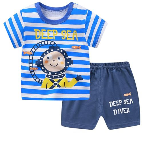 Image of Toddler Boys 4 PCs T-shirts and Shorts Set Baby Summer Clothes Outfit