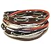 Soft Leather Multicolour Ropes Men or Women Leather Bracelet Wristband Cuff Bracelet SL2285