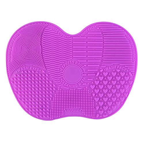 Limpiador de brochas de maquillaje de silicona con ventosa fuerte