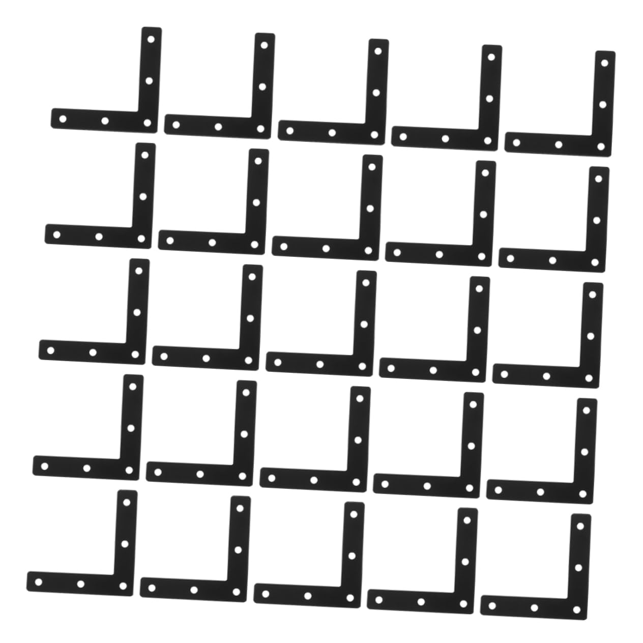 CIYODO 30pcs Right Angle Corner Brackets l Shaped Brace Flat Brackets for Wood Metal Mounting Plate