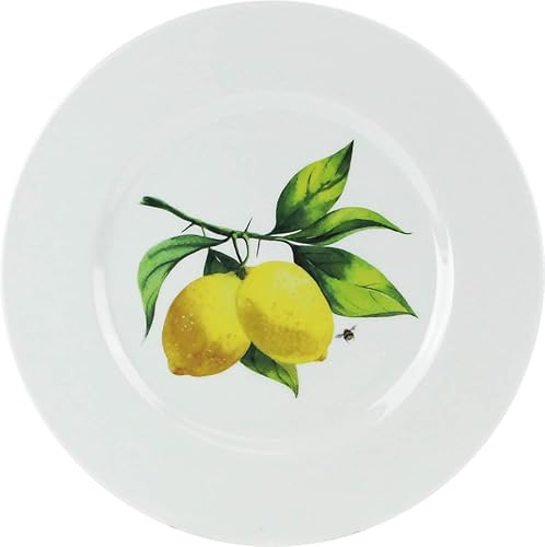 Miniatura 10 de Reston Lloyd Limones frescos, juego de platos de ensalada de melamina, 6 piezas, blanco, limón, verde (72419set)