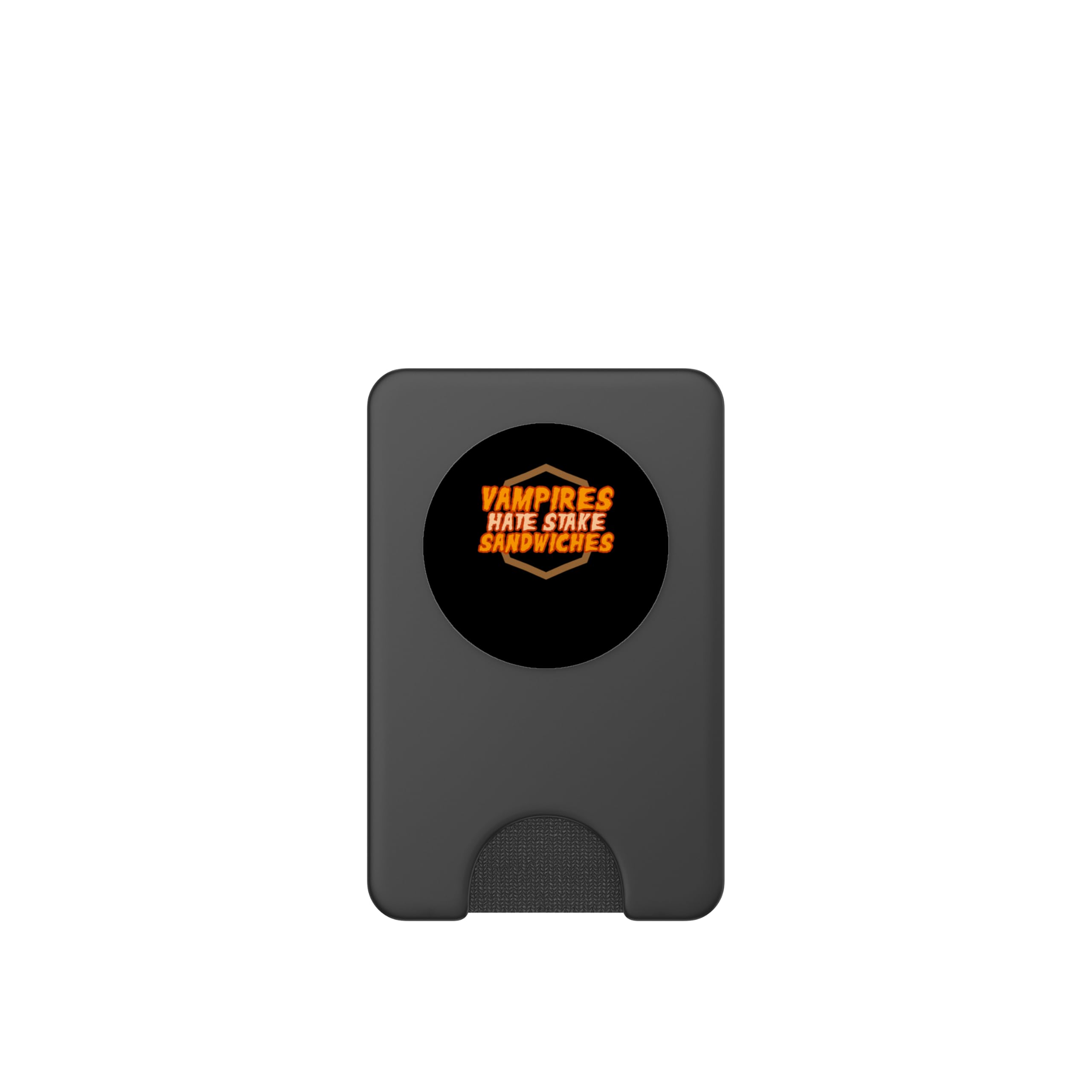 Vampires hate stake sandwiches - Vampire PopSockets PopWallet for MagSafe, Black - Image 2