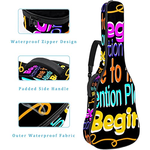 Étui de protection rembourré pour guitare acoustique classique Motif lettres graffiti, Multicolore 01., 42.9×16.9×4.7 in… - Les Beatles, Paul McCartney, John Lennon, RIngo Starr, George Harrison Étui de protection rembourré pour guitare acoustique classique Motif lettres graffiti, Multicolore 01., 42.9x16.9x4.7 in… – Image 5