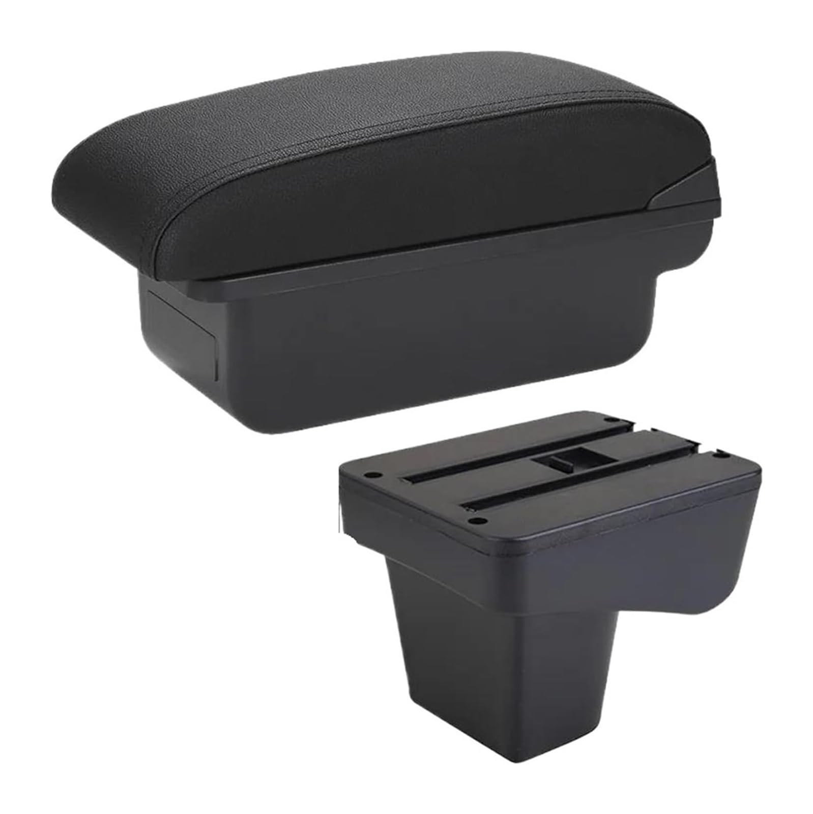 HCKCLMBMZW For Suzuki For Vitara Armrest Box Central Store Content Storage Arm Rest Car Modification Interior Retractable Leathe Car Armrest Center Console(C2 Black Line No Usb)