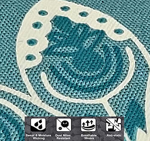 Image of SAJAVAT HOME Cotton Floral Embroidery Pillow Cover 12x18 INCHES Light Blue (Pack of 1)