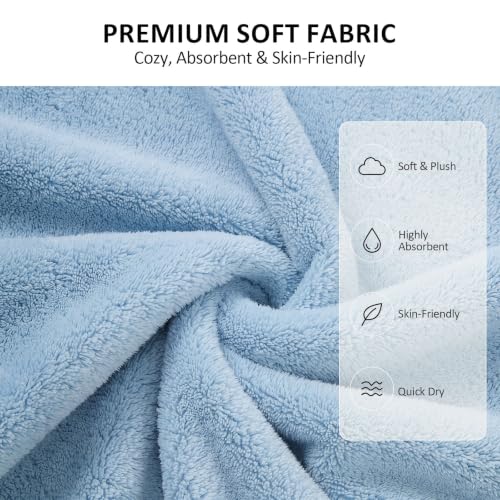 Image of Cuffbow 3 Pcs Towel Wrap for Women Spa Body Robe Full Length Female Bath Shower with Adjustable Closure Elastic Top Plush