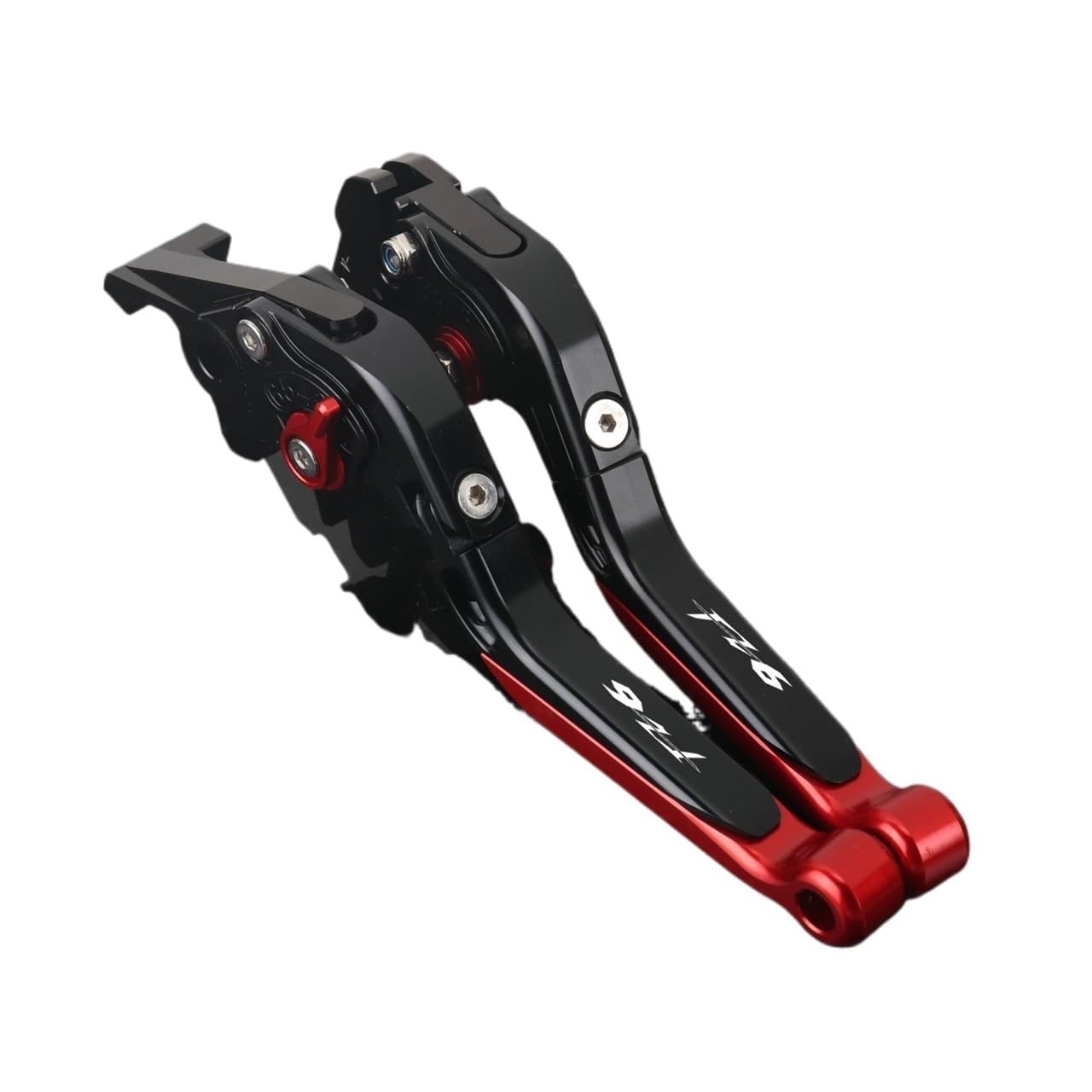 Zdgxfhsrh Black-Red Motorcycle Brake Clutch Levers For Ya&Maha Fz6 Fz-6 2004-2010 Fz 6 Motorcycle Bre Lever Clutch Set Adjustable Folding Handle Guard Levers(Black-Red)