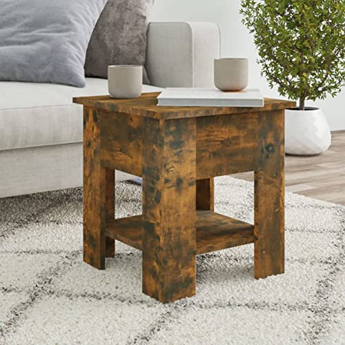 Yongdu Mesa de Centro, Mesa Baja Salon, Sofas Recepcion, Mesa Salon Centro, Mueble para Recepcion, Roble Ahumado Madera contrachapada 40x40x42 cm