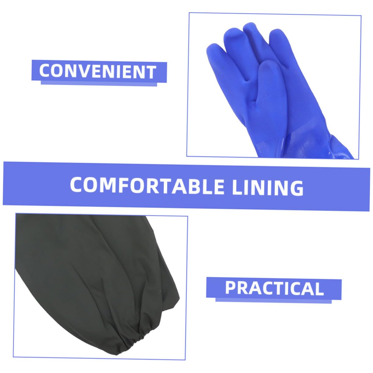 2 pares Guantes Largos de Goma Impermeables con Diseño de Codo para Limpieza y Cuidado de Acuarios Resistentes y Reutilizables para Lavar Platos y Tareas Domésticas