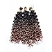 Produktbild Hair Extensions Water Wave Braids Bundles Afro Kinky Haarverlängerung Closure Crochet curly Schwarz bis Hellbraun 8"(20cm)-90g