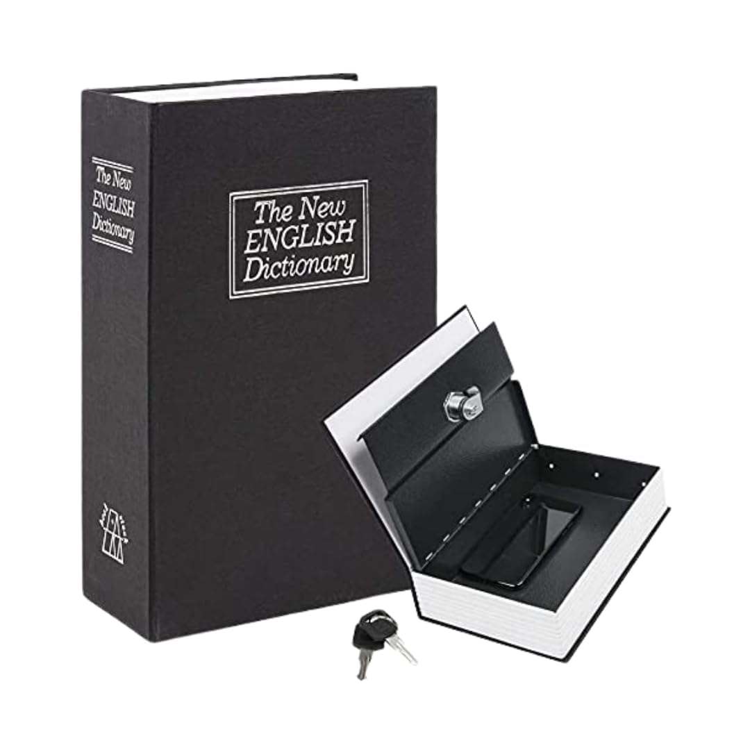 Book Dictionary Style Iron Locker Jewellery Hidden Box | Xl - 24 X 15.5 X 5.5 Cm, Blue-image-49