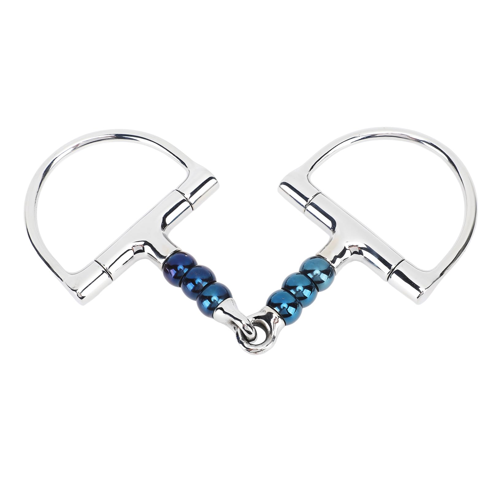 Mors Cheval en Acier Inoxydable 125mm, Mors D Anneau sous, Mors Anti Morsure - Haute Résistance, Lisse, Contrôle Facilité pour Équitation Shetland Verdun