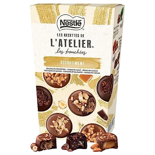 Nestlé Les Recettes de l'Atelier - Les Bouchées Mix Chocolat de Noël - 265 g