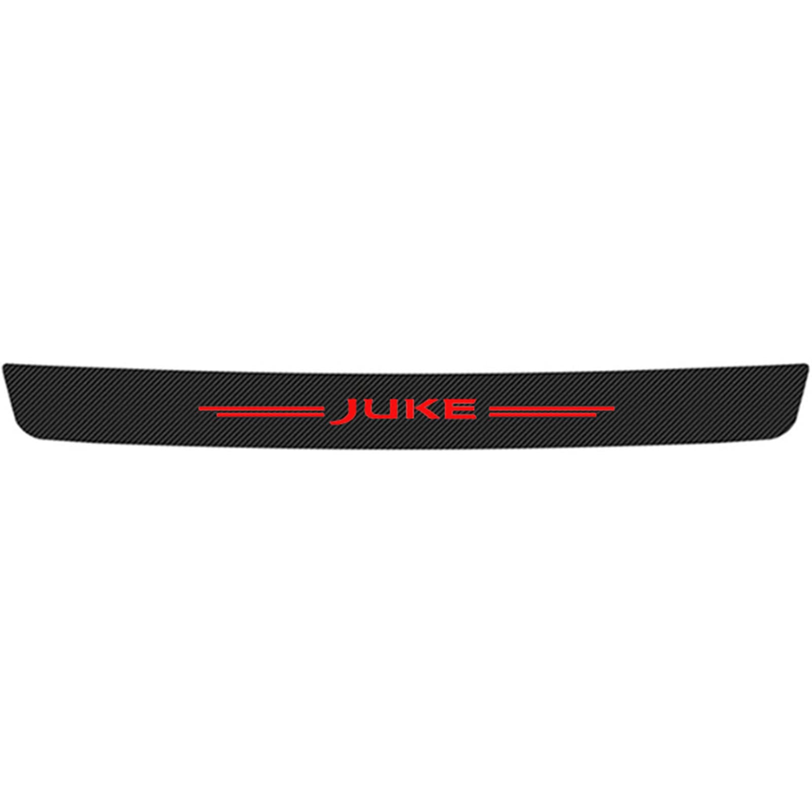 Symilov Car Carbon Fiber Rear Bumper Protector Strip, for Nis-san JUKE Trunk Sill Edge Scuff Plate Tail Trim Anti-Scratch Sticker Styling Accessories,Red