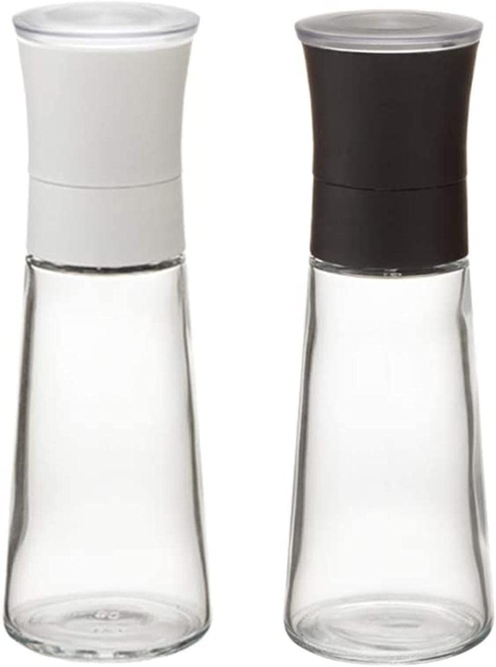 SKUZA Macina Sale e Pepe, Set macina Pepe Macina Sale e Pepe-Macina Pepe in Ceramica-Macina Sale Nero Macina Sale e Pepe (Nero) (Color : Black And White)