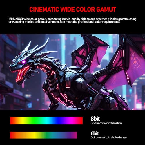 Image of Gawfolk 49 inch Ultra-Wide Curved 1500R Gaming Computer Monitor, DQHD(5120x1440), 165Hz, 1MS, FreeSync, 120% sRGB, Height Adjustable PC Screen, HDMI2.1 & DP1.4, Compatible Wall Mount 75 * 75mm- Black
