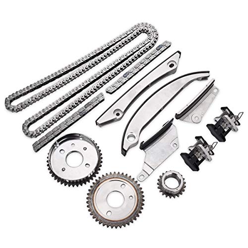 Engine Timing Chain Kit with Tensioner Guide Rail Crank Sprocket Cam Sprocket Replacement fit for 2002-2005 Chrysler Concorde/Sebring 2005-2007 Chrysler 300 2002-2005 Dodge Intrepid Stratus 2.7L DOHC