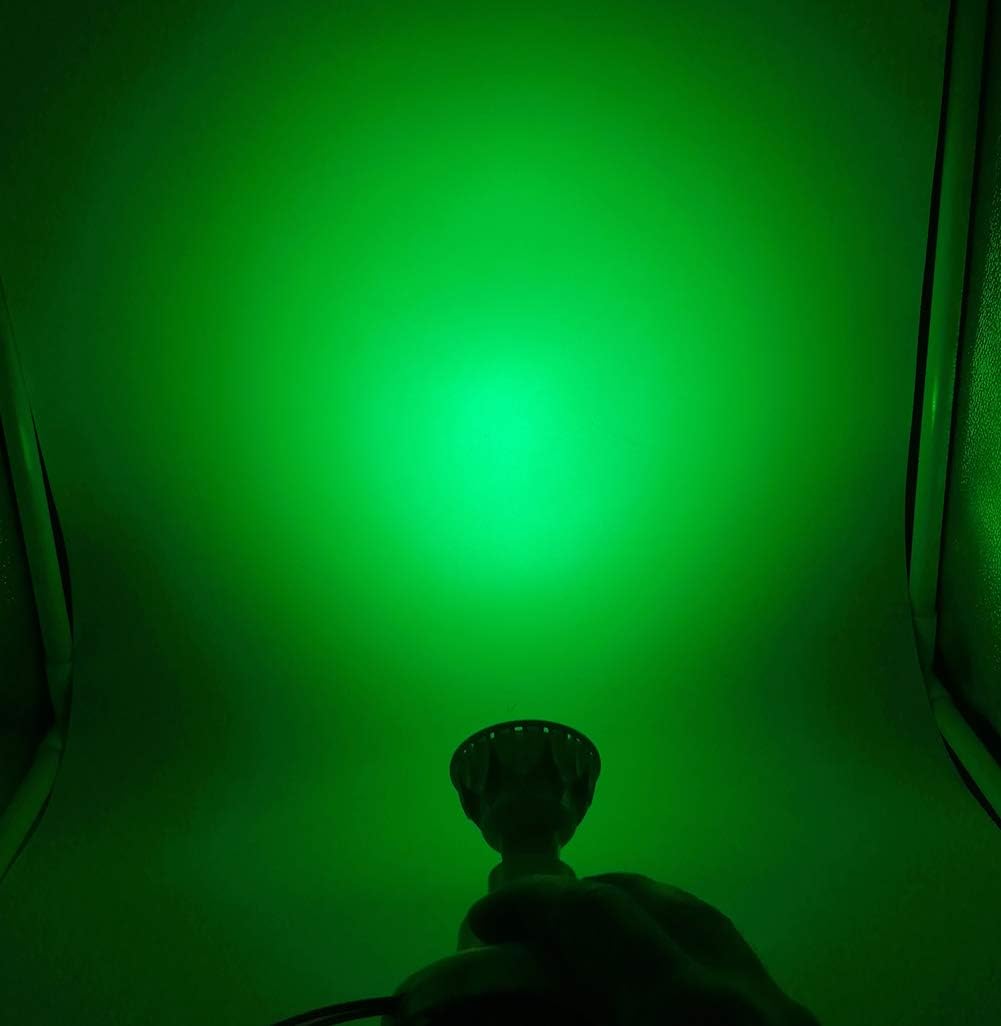 Bombilla LED MR16 GU5.3, verde, 5 W, 12 V, regulable, paquete de 6