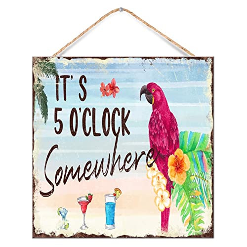Plaque en bois rustique motif flamant rose personnalisable pour maison