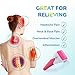 Ice Roller Face Massager - Therapeutic Cooling to Naturally Tone & Tighten | Brighten Complexion and Reduce Wrinkles, Under Eye Puffiness | Facial Cool Ice Rollers for Migraine + Pain Relief (Magenta)