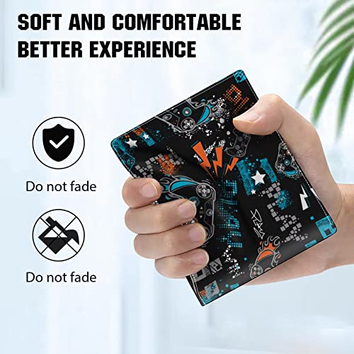 Teen Boys Cool Wallet Funny Leather Wallets Credit Id Card Cash Holder Black Rfid Blocking Zipper Cute Kawaii Aesthetic Wallets With Coin Pocket Id Window For Teen Boy Male Youth Guys Men Teenager #TOP3