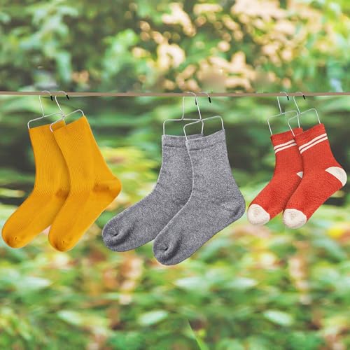 Newtay 3 Pairs of Small, Medium, Large Sock Blockers Stainless Steel Sock Blockers Sock Drying Hanger for Knitting & Crochet, Shaping, Drying, Displaying Knitted Socks - Thumbnail 5