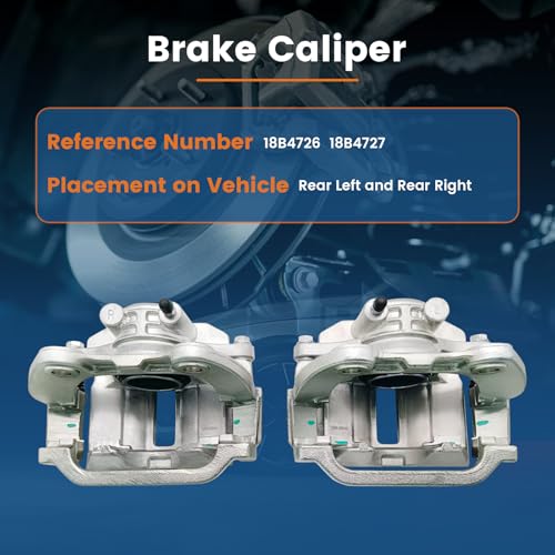 Image of 2 Pcs Rear Brake Caliper 18B4726 18B4727 Fit for 99-05 Chevy Silverado 1500 Astro Suburban 1500 Tahoe, 99-00 Cadillac Escalade, 99-02 GMC Sierra 1500 Yukon, Disc Brake Caliper w /Bracket